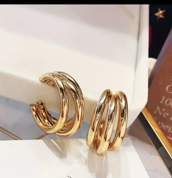 C-shaped Stainless Steel Earrings - Image 2