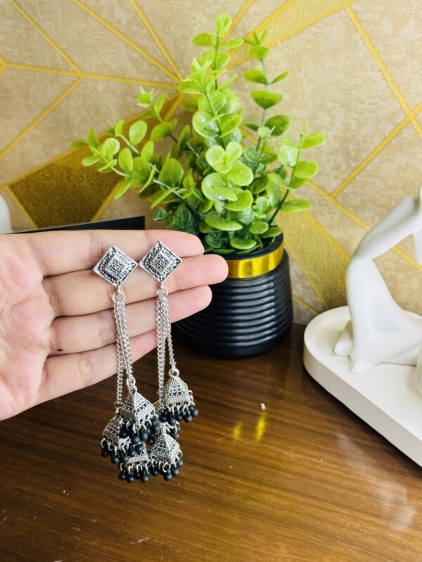 Long Chain Jhumkay - Image 2