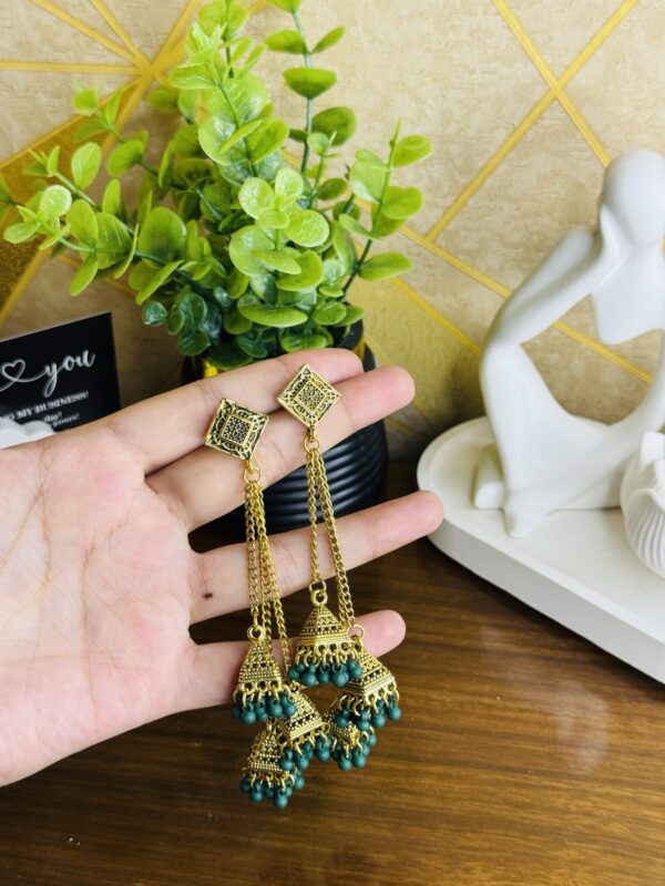 Oxidized copper Jhumkas